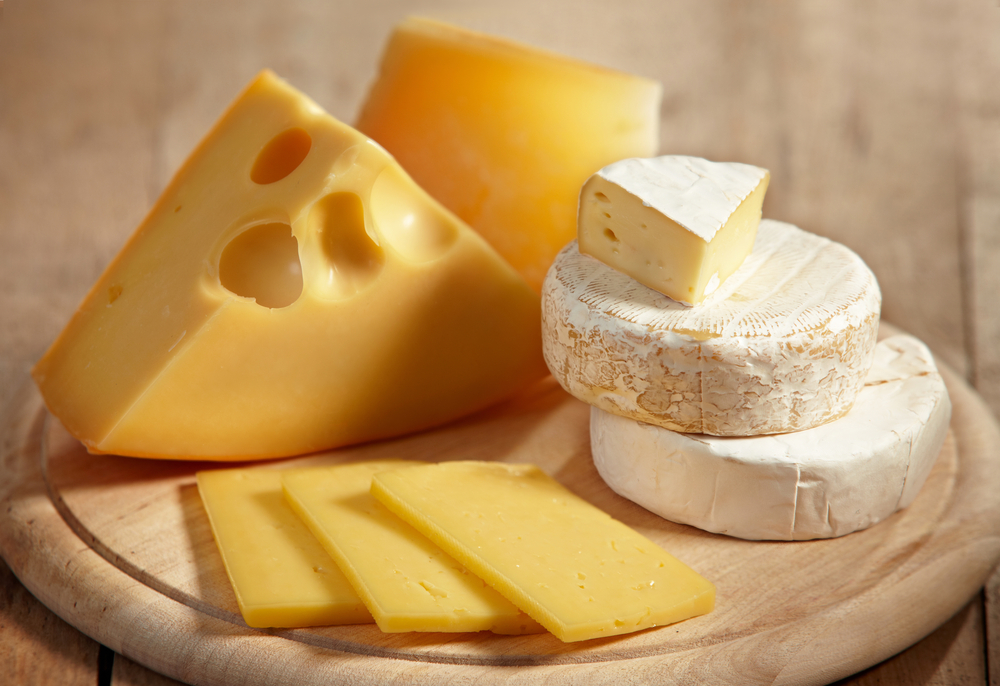 Various types of cheese.