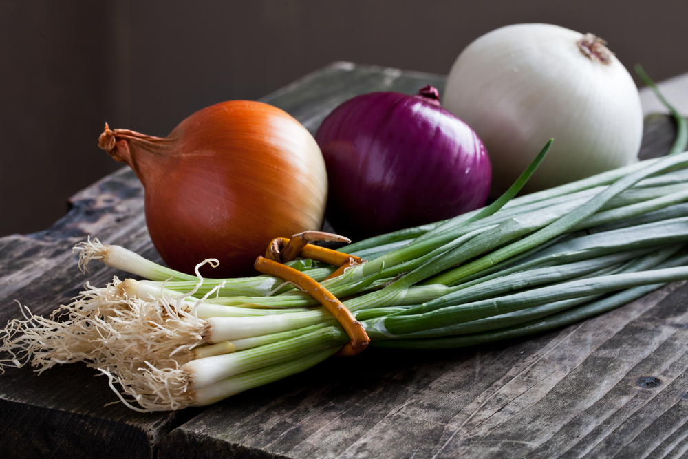 Different kinds of onions.